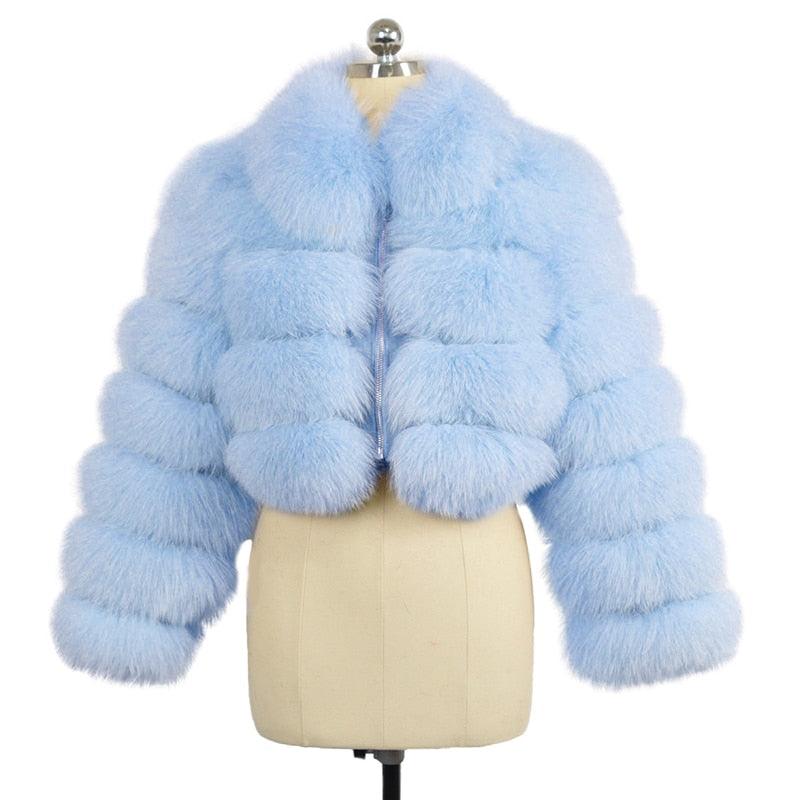 Fox Coat Natural Fur Leather Real Fur Coat High-End Luxury Ladies