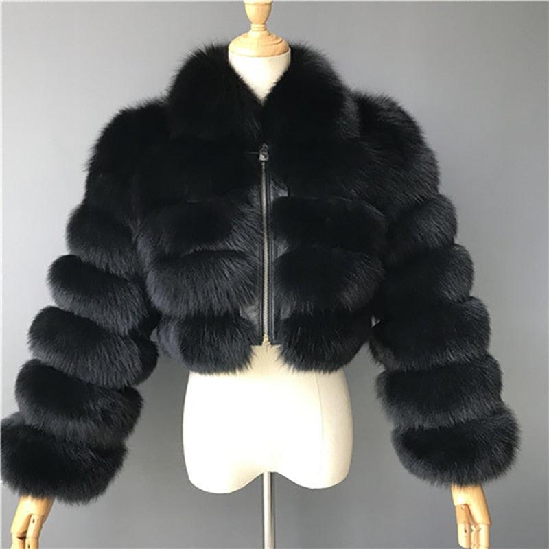 Fox Coat Natural Fur Leather Real Fur Coat High-End Luxury Ladies