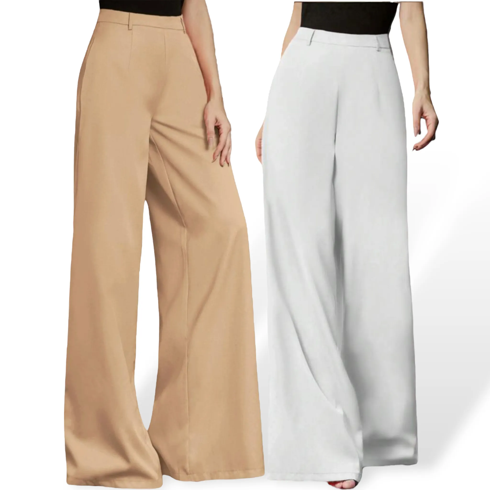 GBOSS Classic High Waist Wide Leg Pants