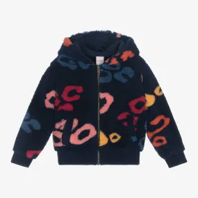 Girls Blue Teddy Fleece Jacket