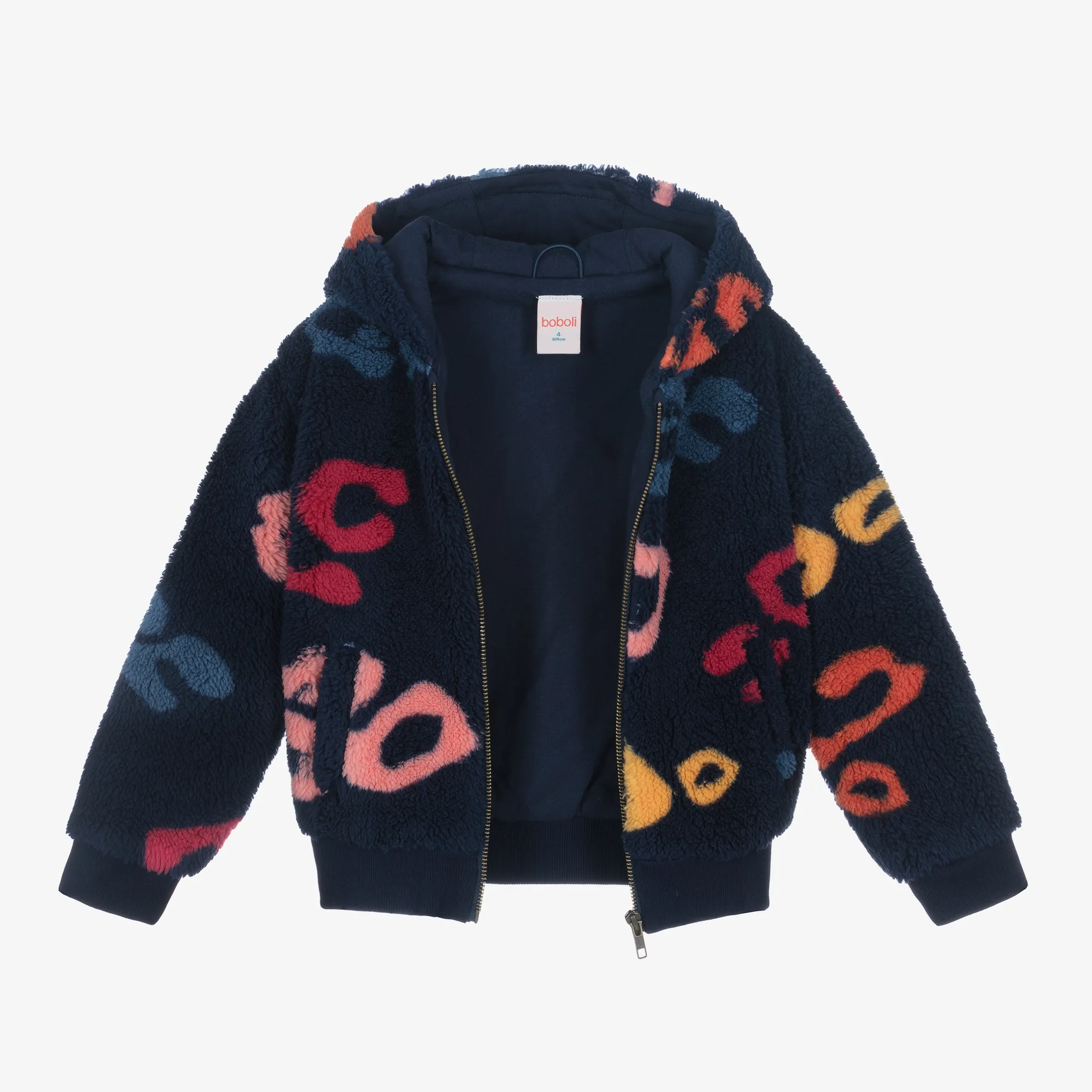 Girls Blue Teddy Fleece Jacket