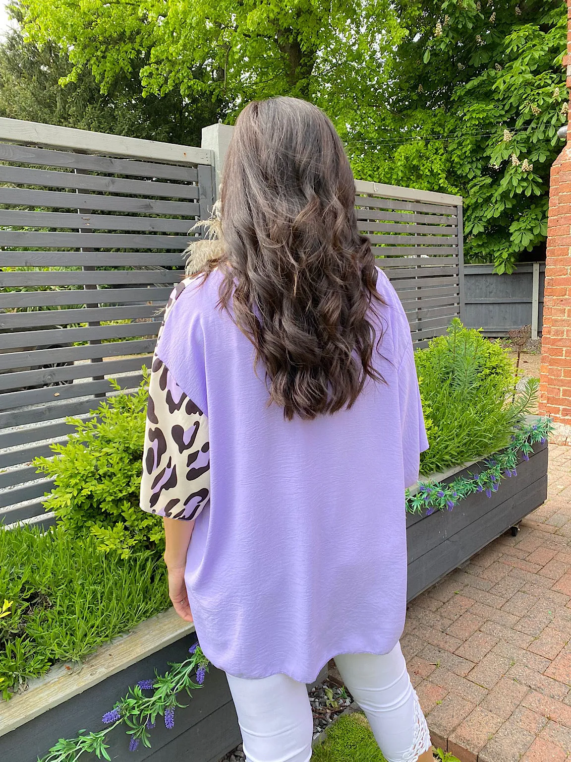 Half Leopard Pattern Top Elder