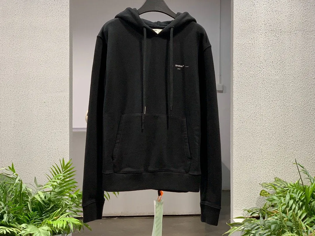 Hoodie Black Embroidered Arrows