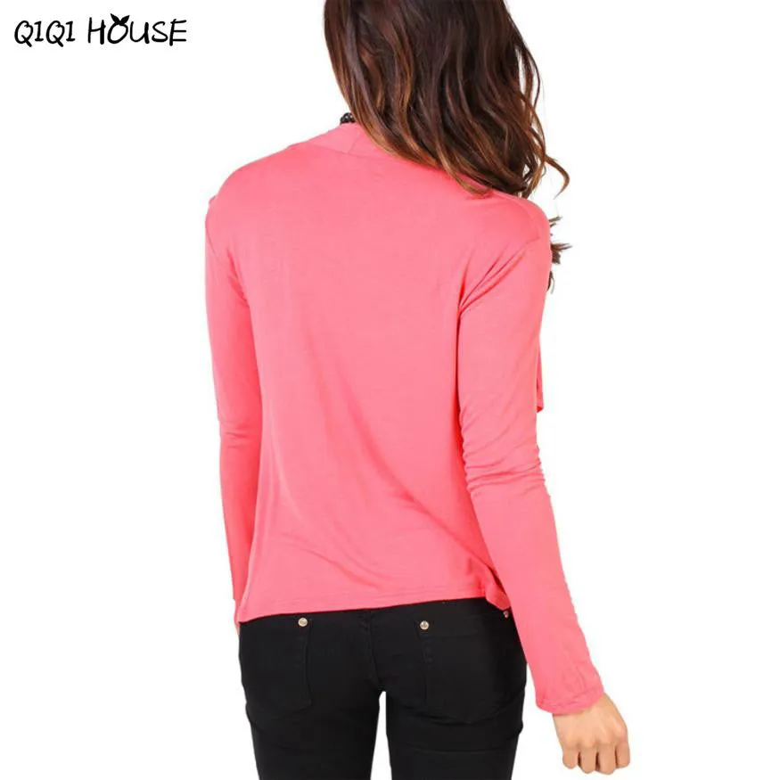 Irregular Autumn Women Coats Pink Solid Long Sleeve Loose Blouse Casual Basic Outwear Camperas De Mujer#C905 SM6