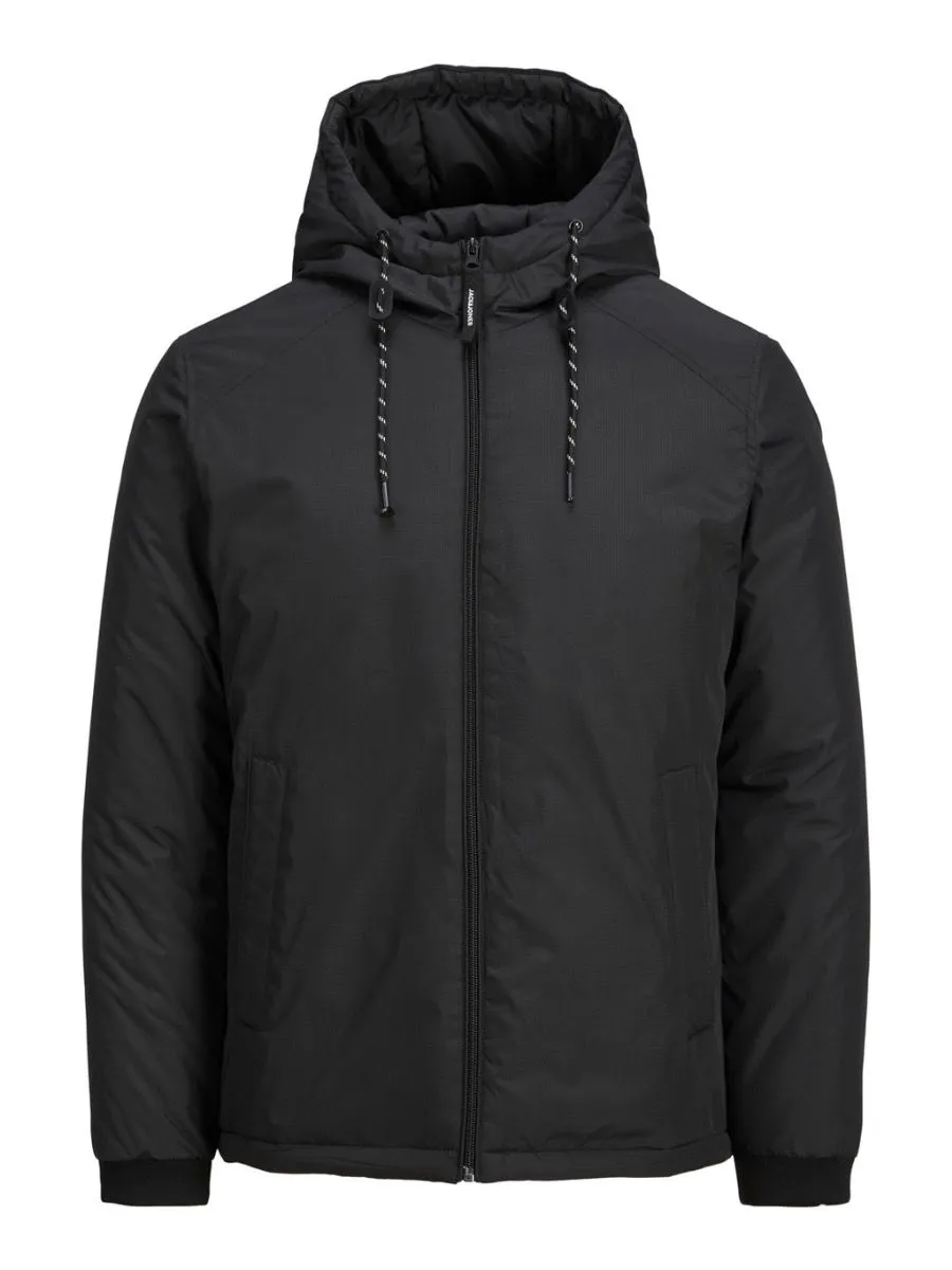 Jack & Jones Hooded Lock Casual Jacket Black