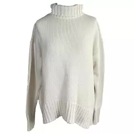 Joseph Ecru Sloppy Joe Chunky Knit Sweater S/M