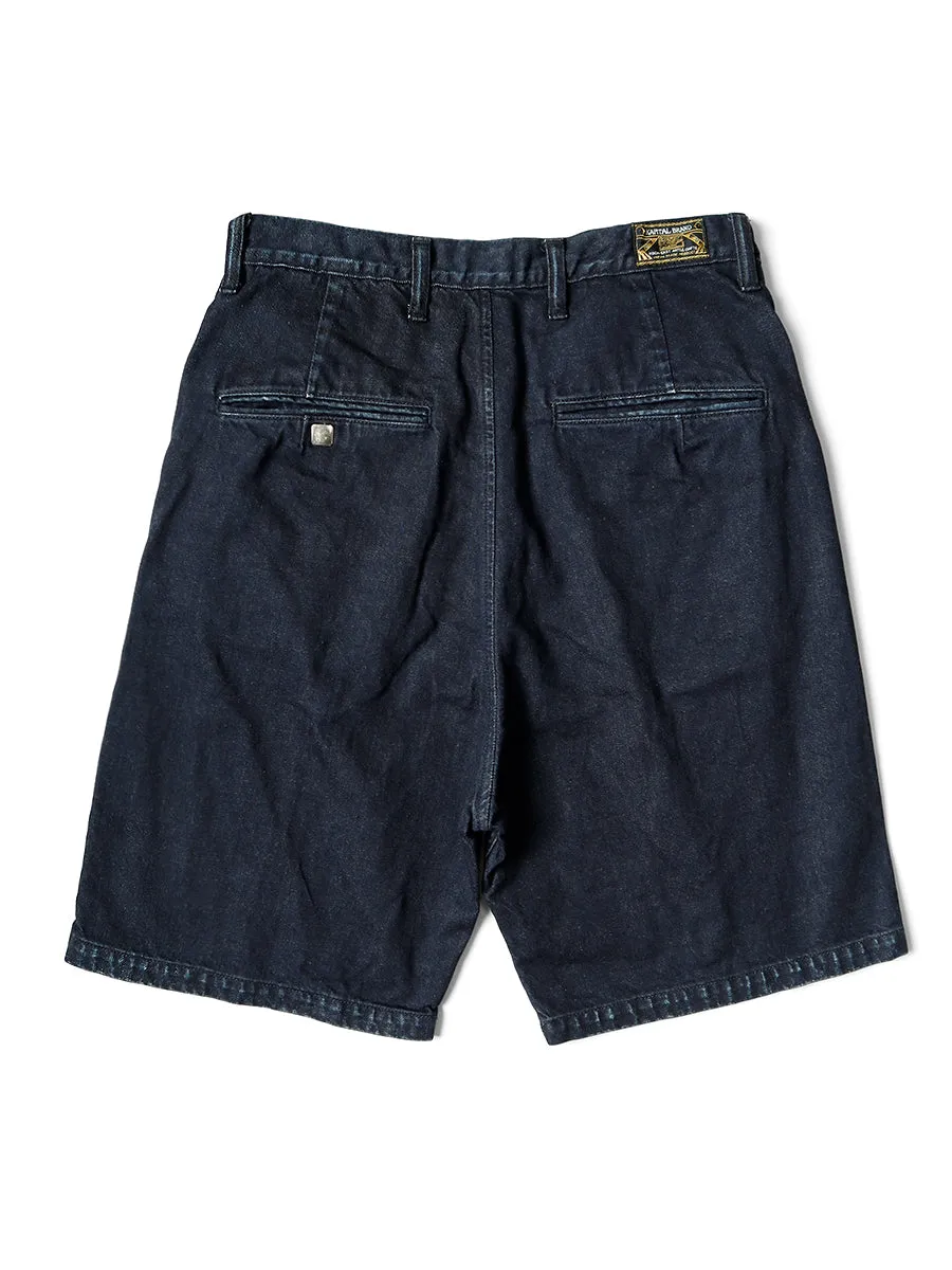 Kapital 12oz Yagasuri Jacquard Denim Shorts pants