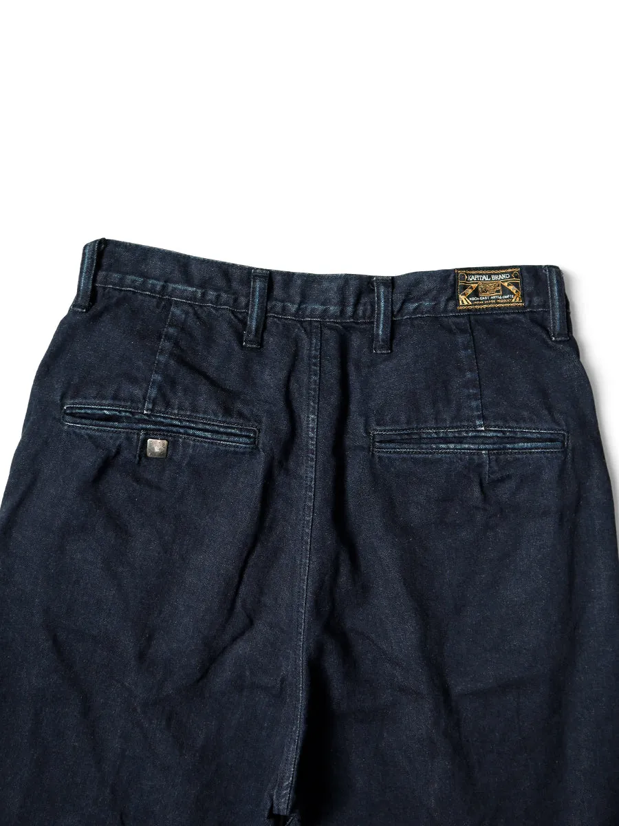 Kapital 12oz Yagasuri Jacquard Denim Shorts pants