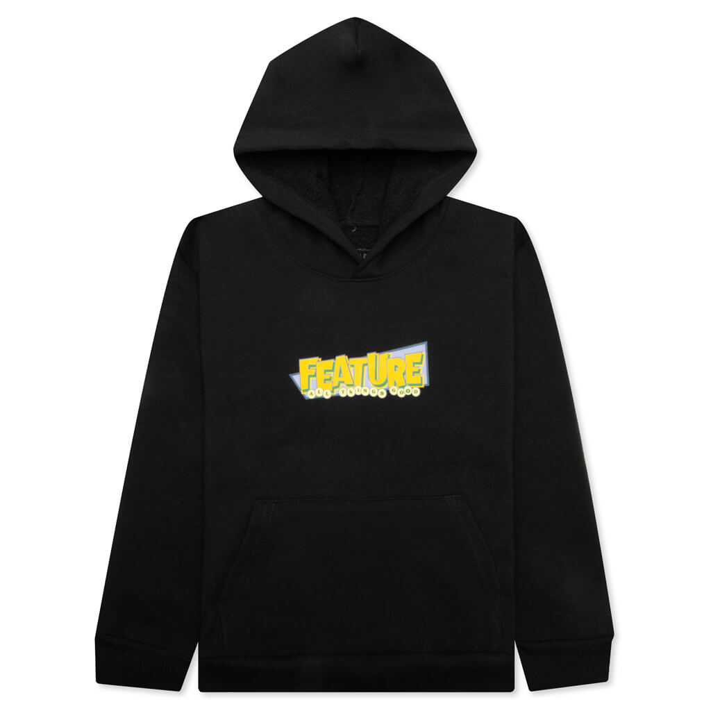 Kids Retro Hoodie - Black