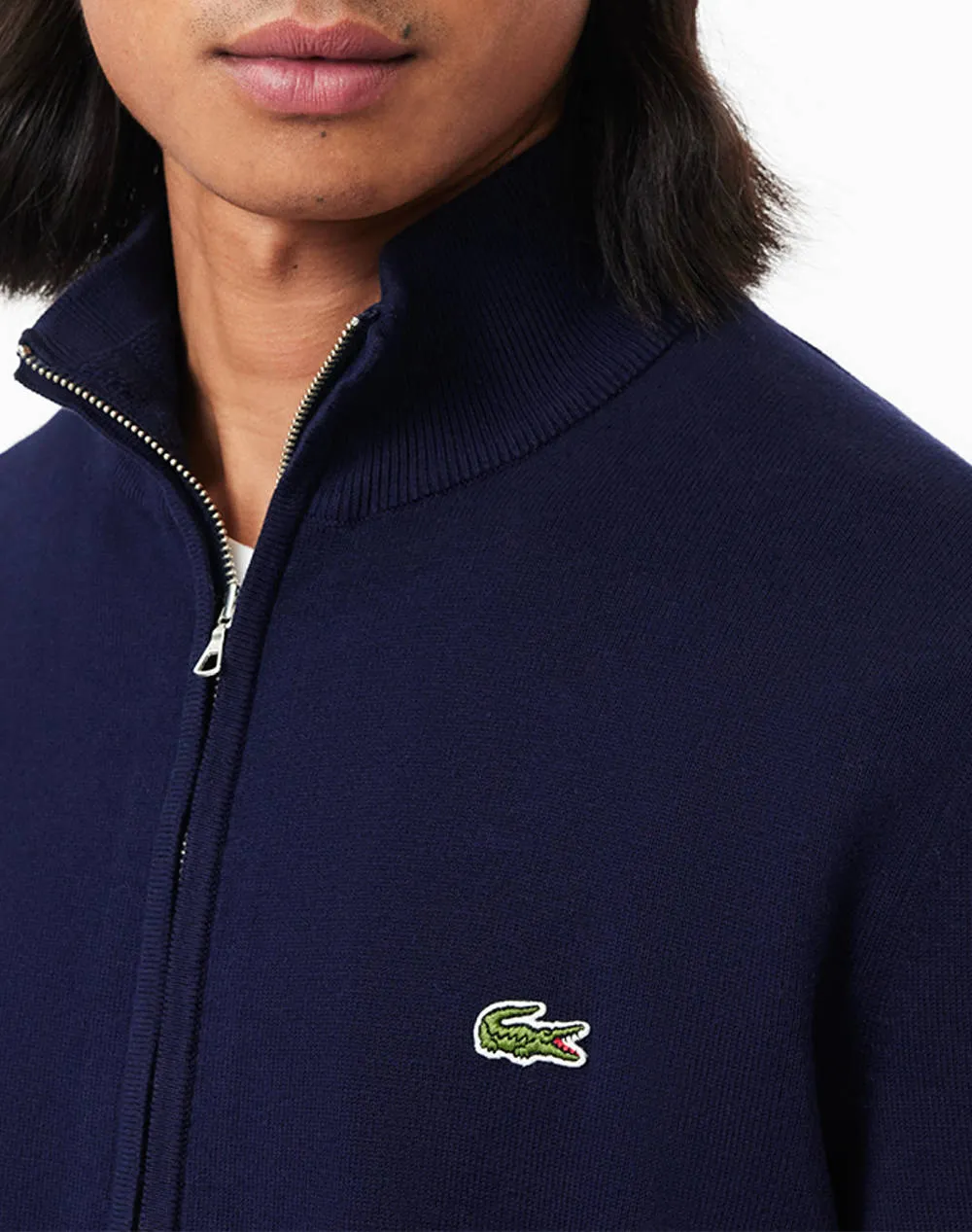 LACOSTE KNIT SWEATER JACKET