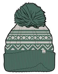 Lodge Recycled Bobble Hat - Dark Forest