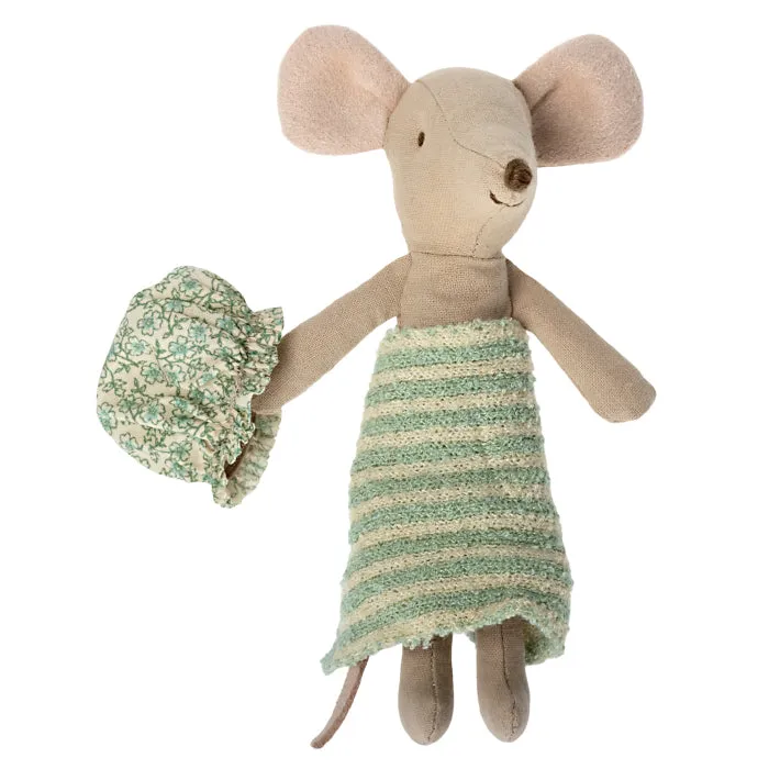 Maileg Toys Big Sister Wellness Mouse Green