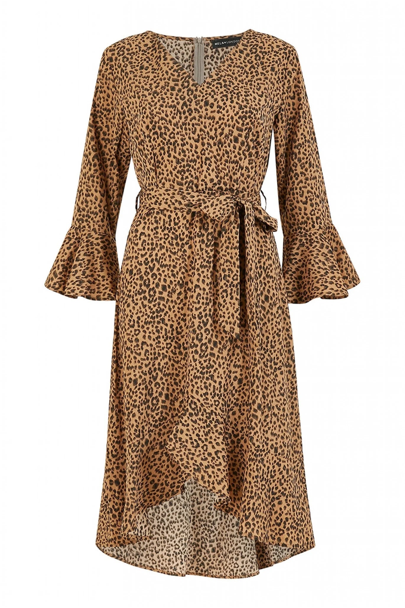 Mela London Animal Print Fitted Dress