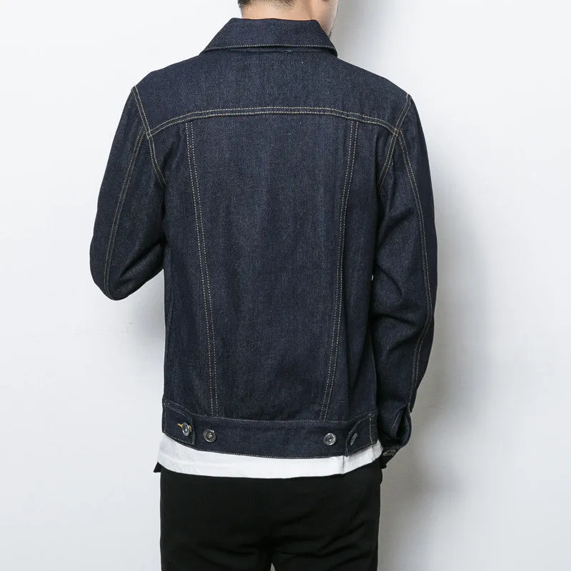 Men Denim Jackets Men Jackets and Coats Slim Fits Jacquard Youth Popular Casual SM6ack Denim Men Coats SM6