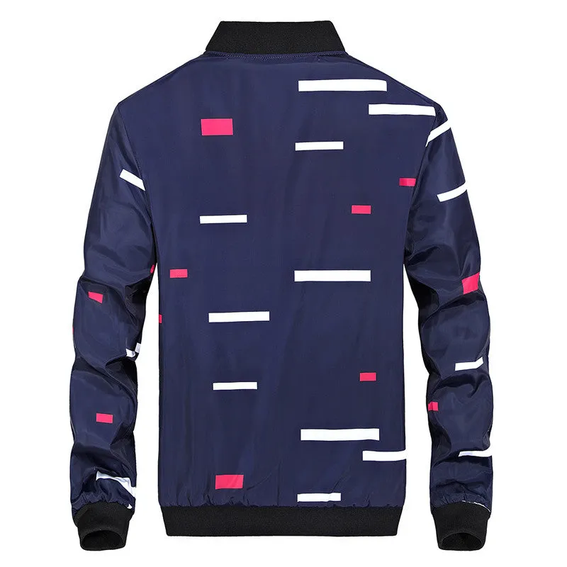 Men Jackets Men Thick Jacquard Slim Fits Plus Size Casual Men Printed Fleece Warm Coats SM6