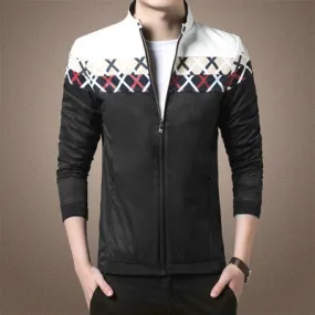 Men's Jackets Printed Men Slim Coats Slim Fit Men's OUTWEARS Plus Size SM6