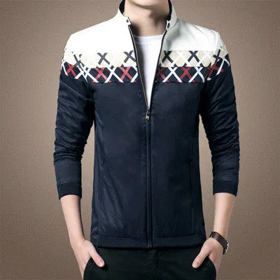 Men's Jackets Printed Men Slim Coats Slim Fit Men's OUTWEARS Plus Size SM6