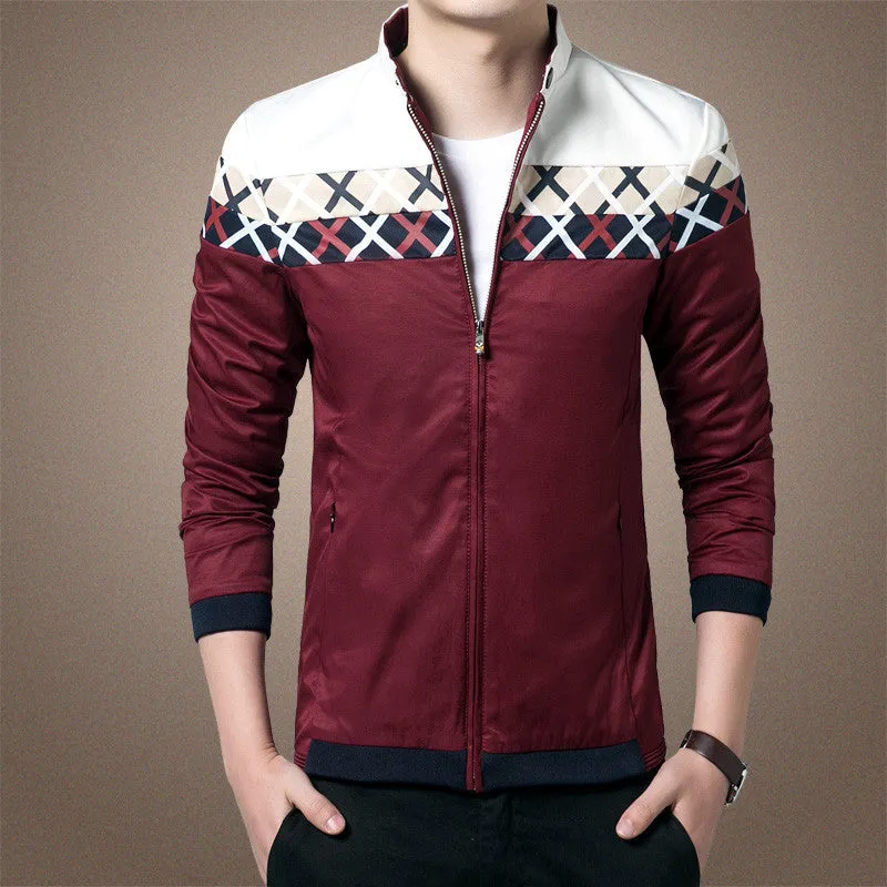 Men's Jackets Printed Men Slim Coats Slim Fit Men's OUTWEARS Plus Size SM6