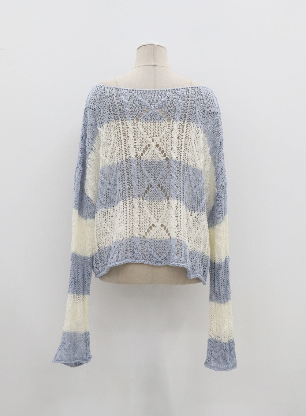 Mesh Stripe Sweater BA310