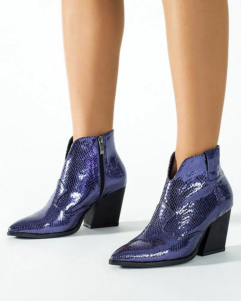 Metallic Ankle Boots