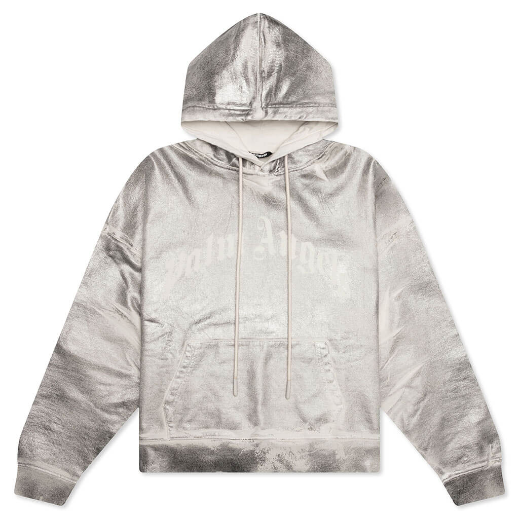 Metallic Hoodie - Grey/White