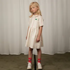 Mini Rodini Child Woven Dress Cream Stripes