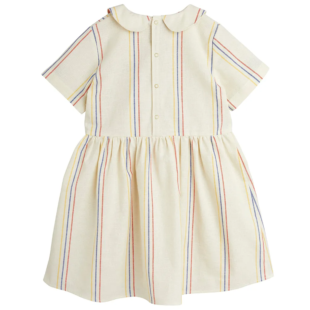 Mini Rodini Child Woven Dress Cream Stripes