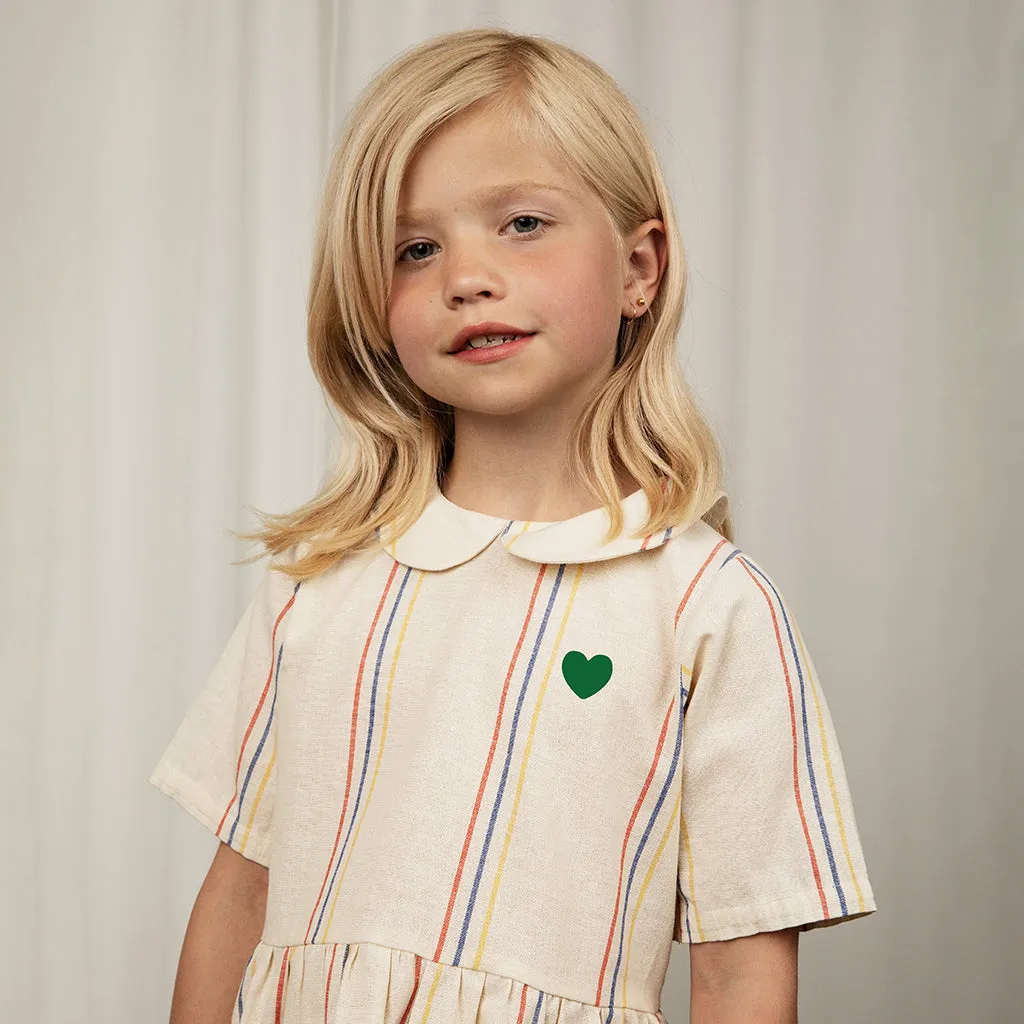 Mini Rodini Child Woven Dress Cream Stripes