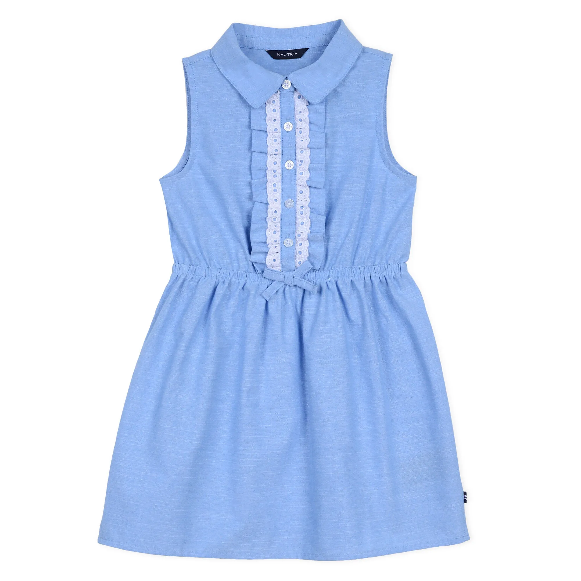 Nautica Girl Ruffle Chambray Dress