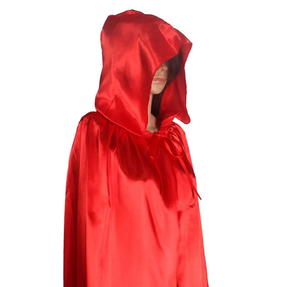 Novelty Halloween Women Coat Hooded Cloak Jacket Coat Wicca Robe Medieval Cape Shawl Halloween Party Tops Blouse Cover up