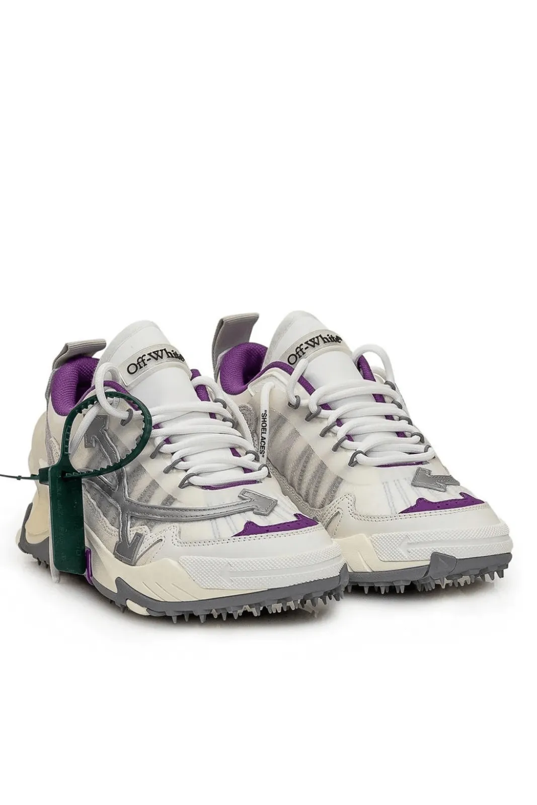 Off-White Odsy-2000 Lace-Up Sneakers White Gray Purple