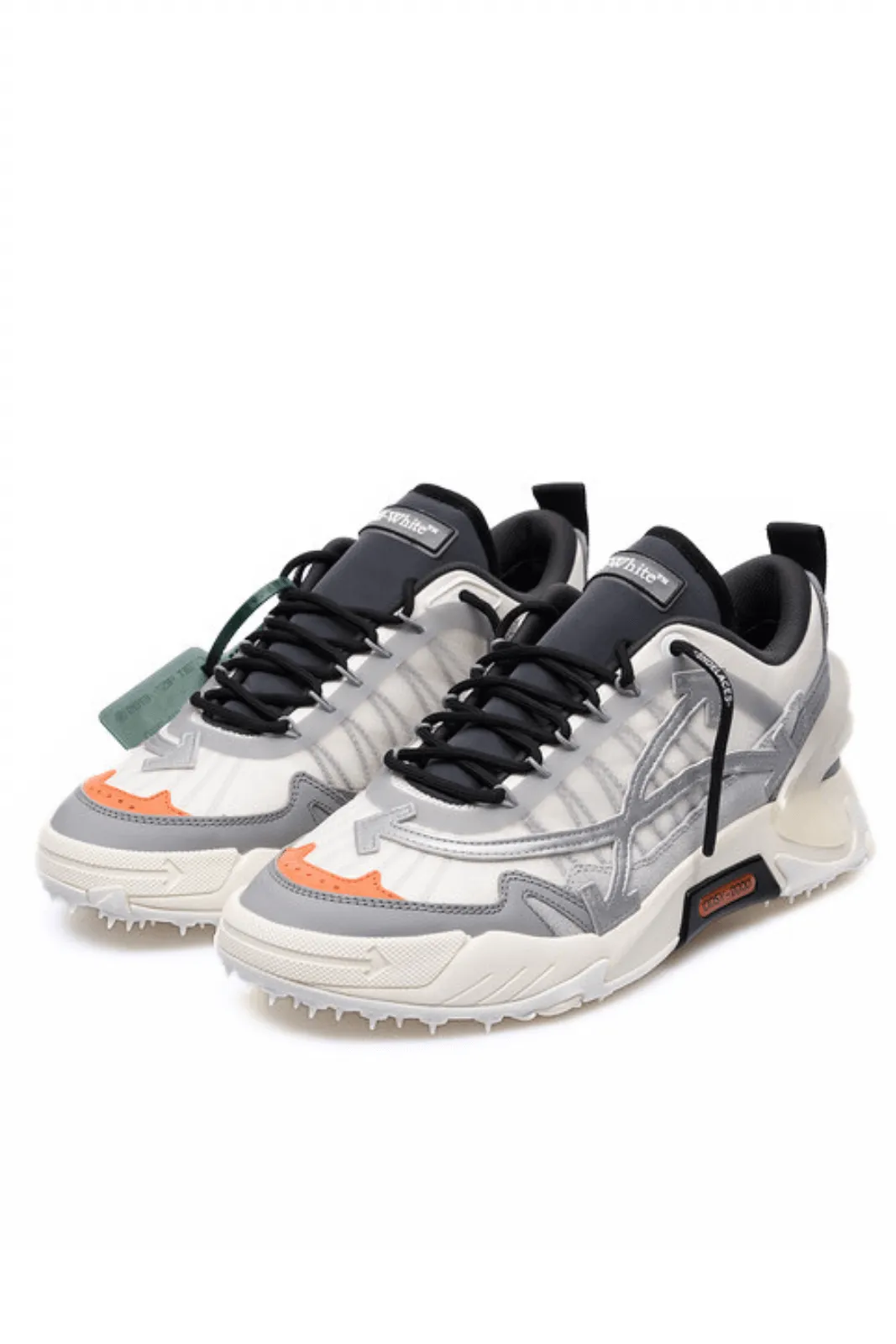 Off-White Odsy 2000 Lace-Up Sneakers White Gray