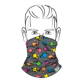 OGA SCATTERED COLORED LOGO MASK (GRAY)