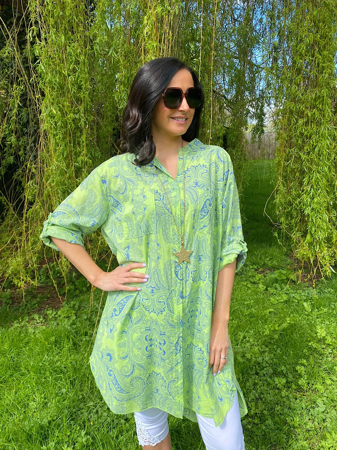 Paisley Shirt Dress Polly