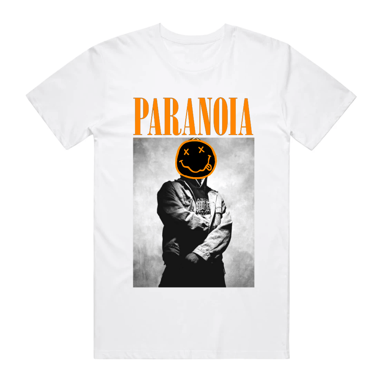 PARANOIA TEE WHT/ORG