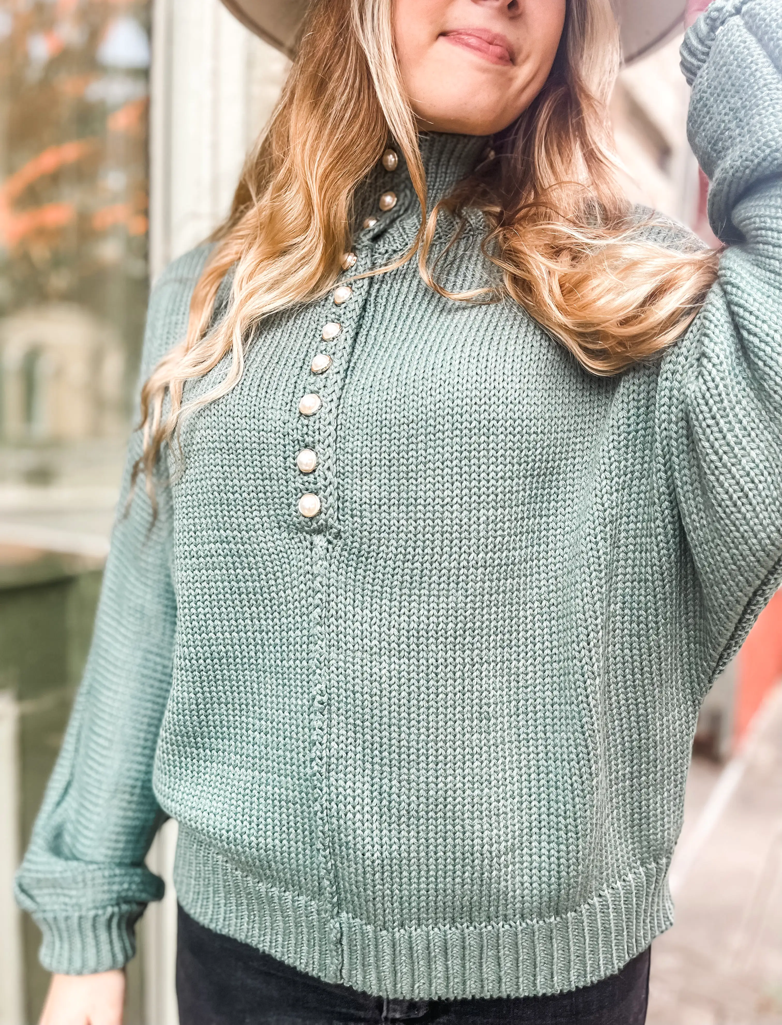 Pearl Snap Knit Sweater