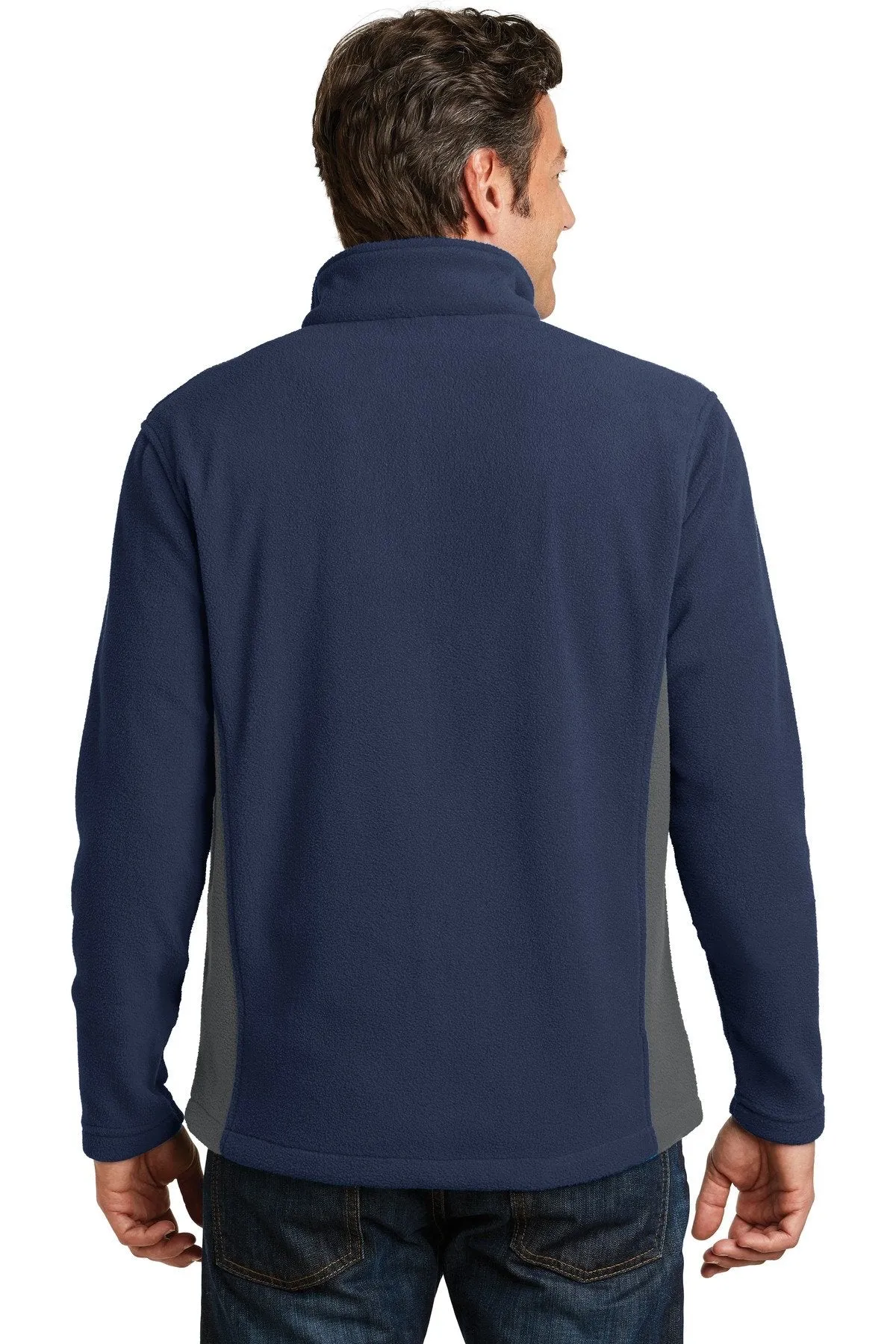 Port Authority Colorblock Value Fleece Jacket F216 True Navy/ Battleship Grey