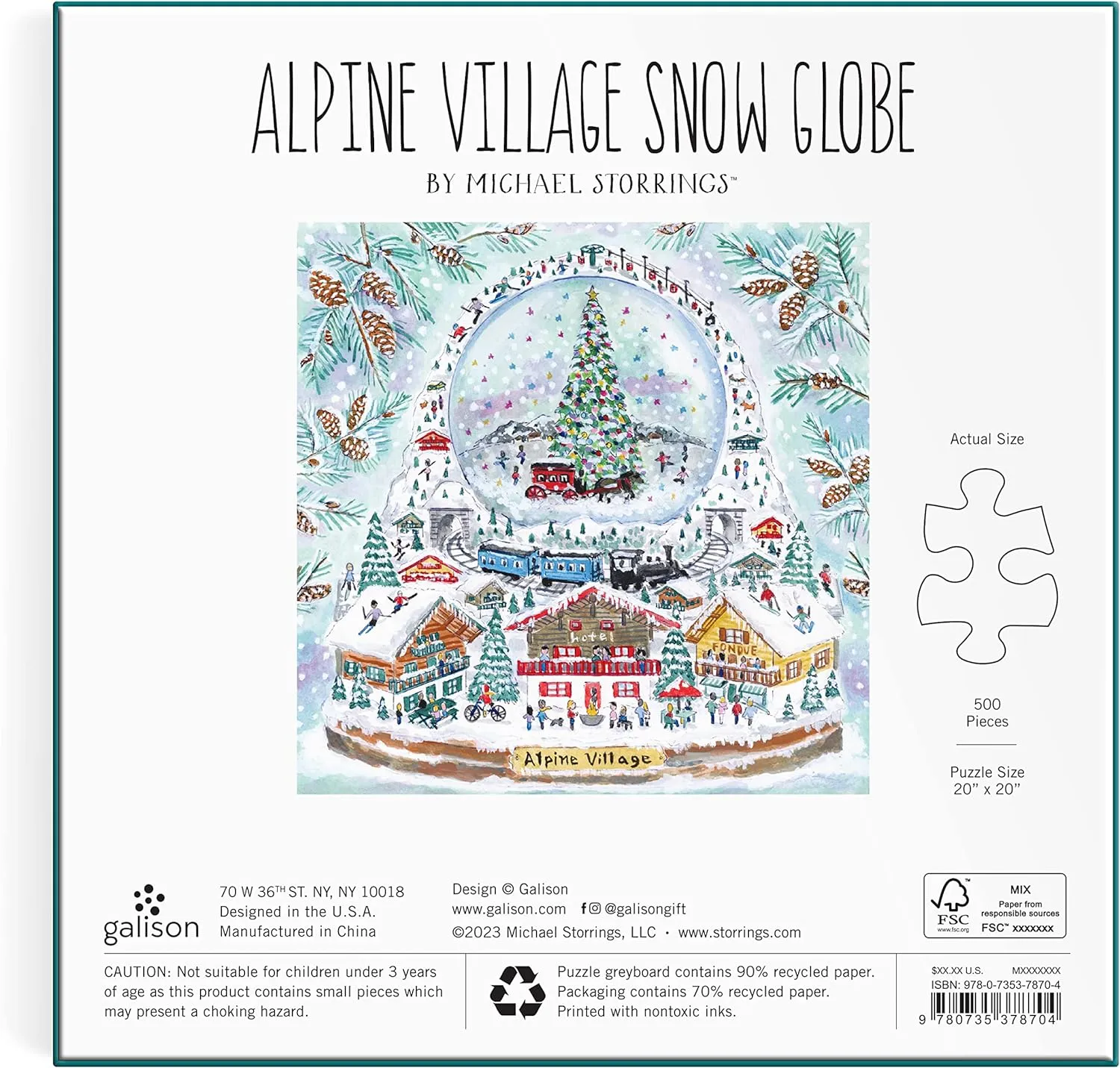 Puzzle 500 Foil Michael Storrings Alpine Village