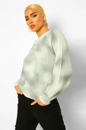 Raglan Sleeve Tie Dye Sweater