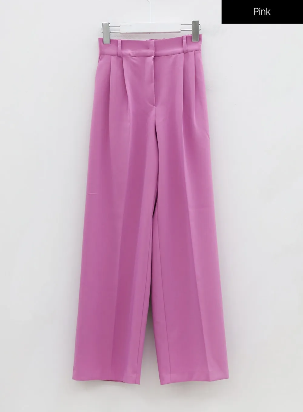 Rayon Pintuck Wide Leg Tailored Pants OU19