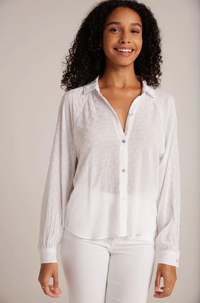 ROUND HEM BISHOP SLEEVE SHIRT