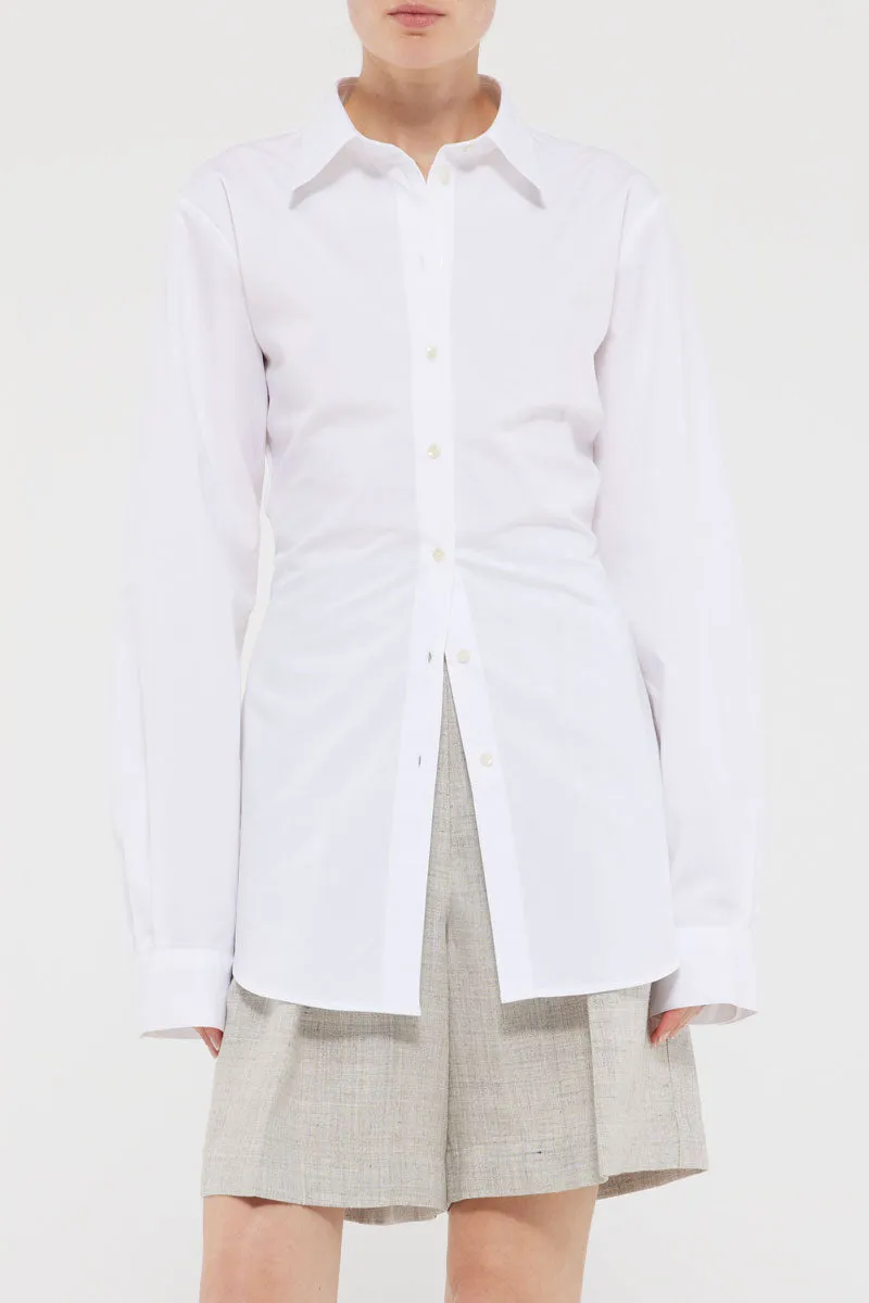 Shaped Poplin Shirt - White