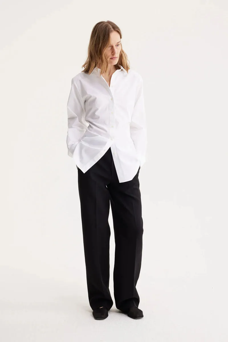 Shaped Poplin Shirt - White