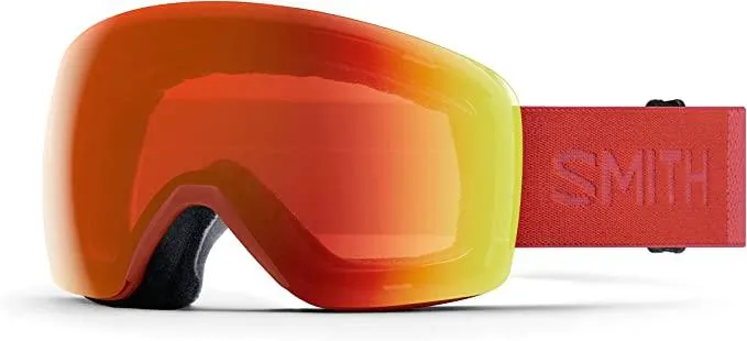 Smith Skyline Ski Goggles Ultra Wide View with Silicone Strap + Anti-Fog Snow Goggles