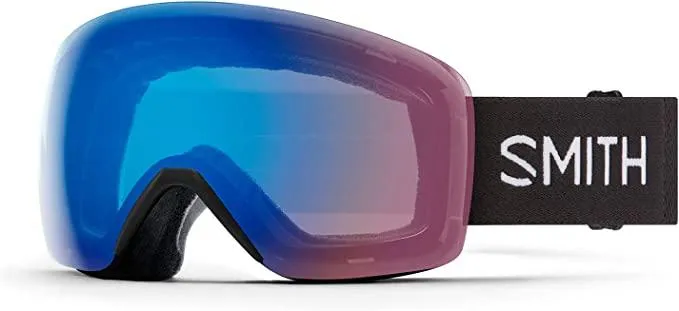 Smith Skyline Ski Goggles Ultra Wide View with Silicone Strap + Anti-Fog Snow Goggles