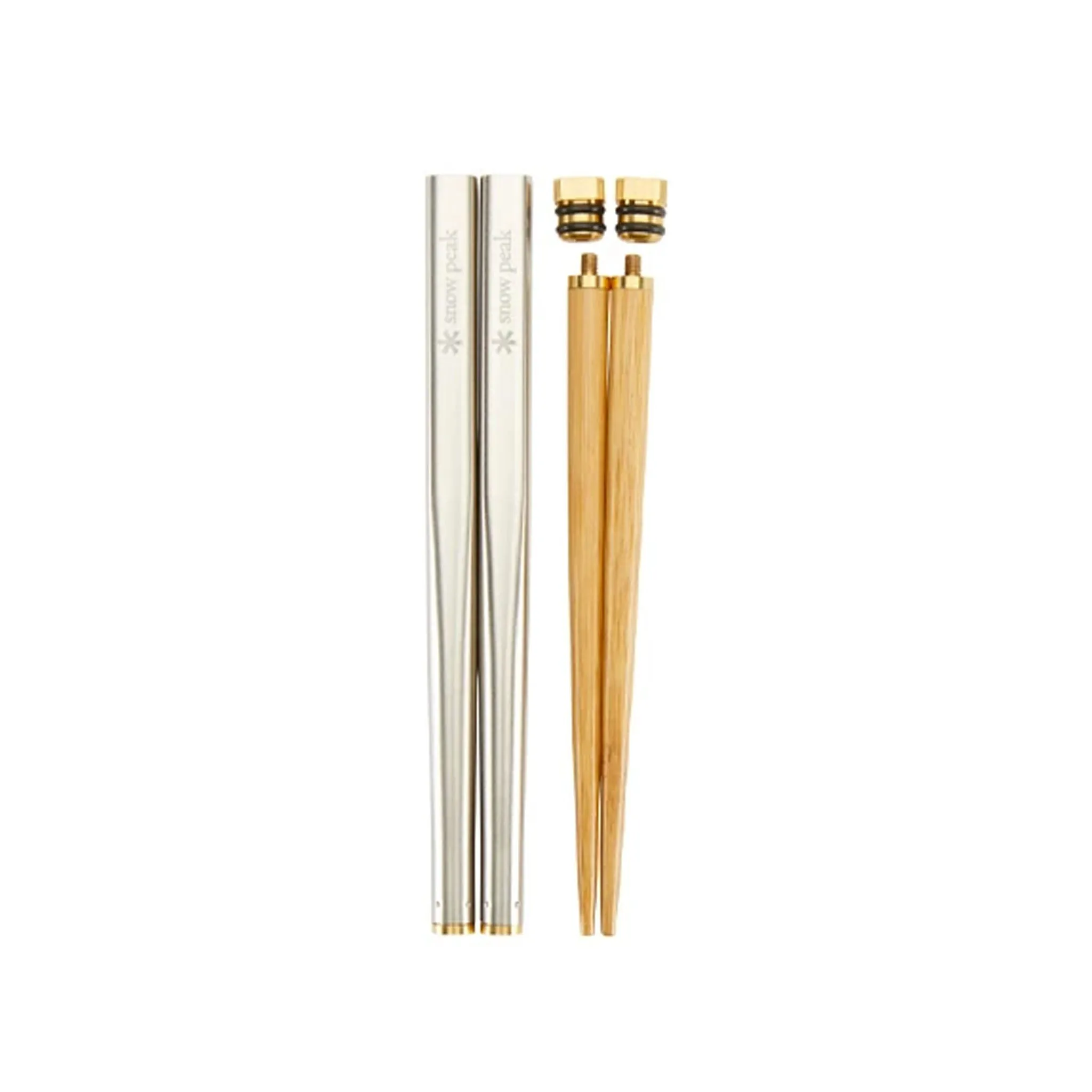 Snow Peak Wabuki Chopsticks (Bamboo/Stainless Steel/Brass)