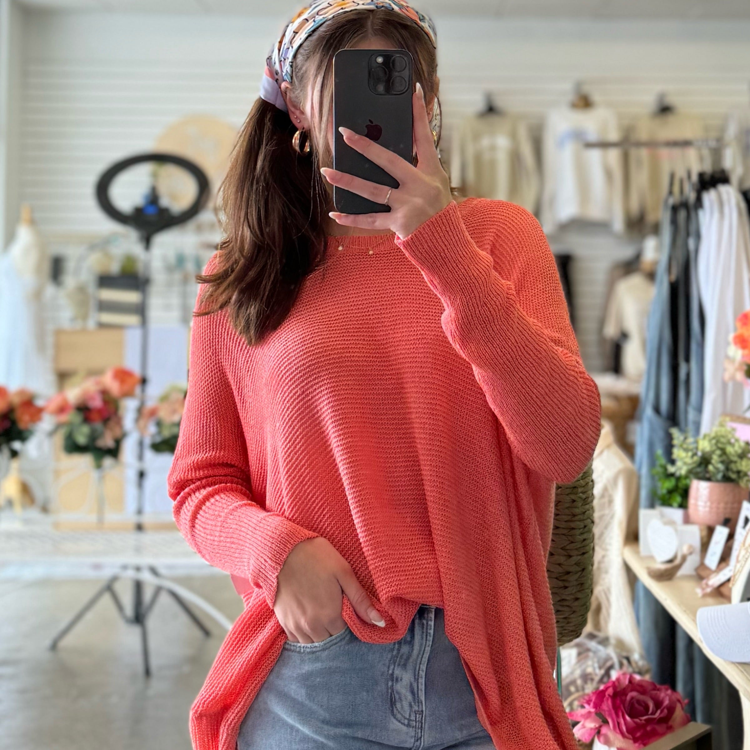 Spring Lightweight Sweater Orange