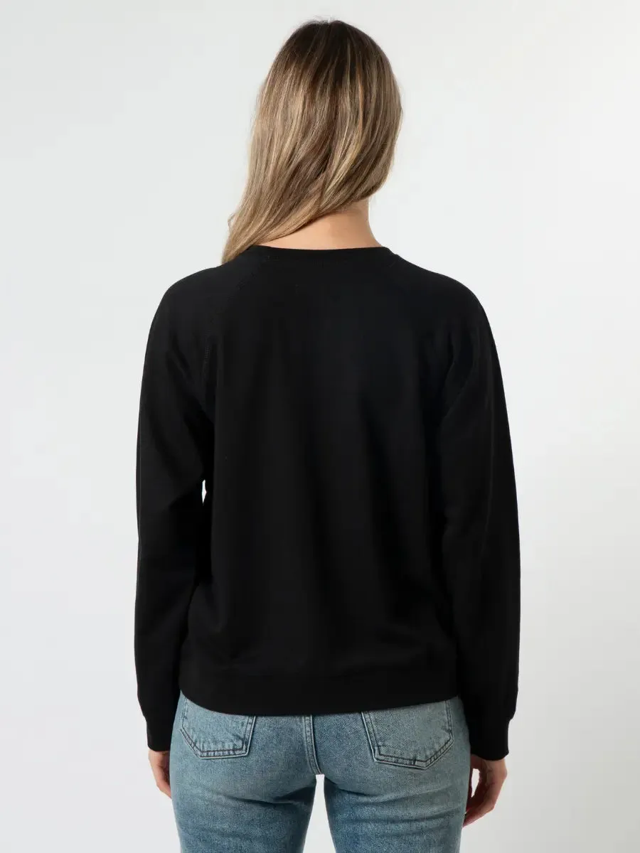 STELLA & GEMMA LOGO SWEATER BLACK WITH WHITE LOGO