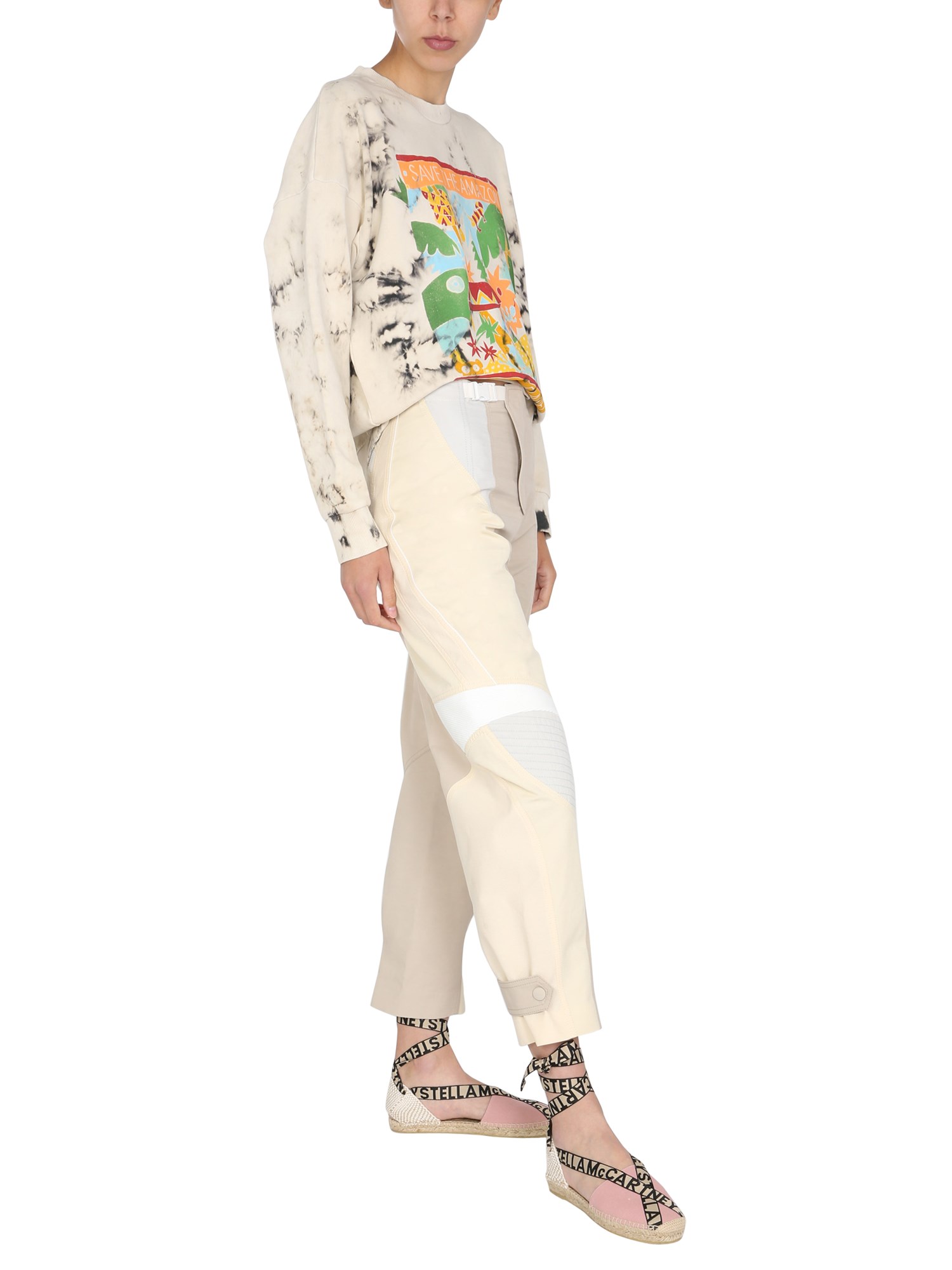 STELLA McCARTNEY    BROOKE MULTICOLORED COTTON BLEND PANTS