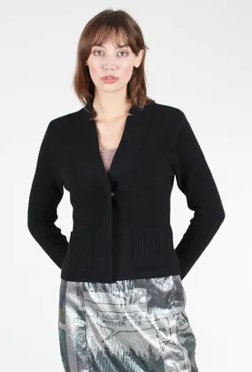 Stretchy Cashmere Jacket, Black